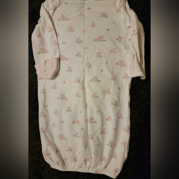 Little Me Baby Bunny Sleeper Gown & Cap,  0-3 month - Picture 4 of 4